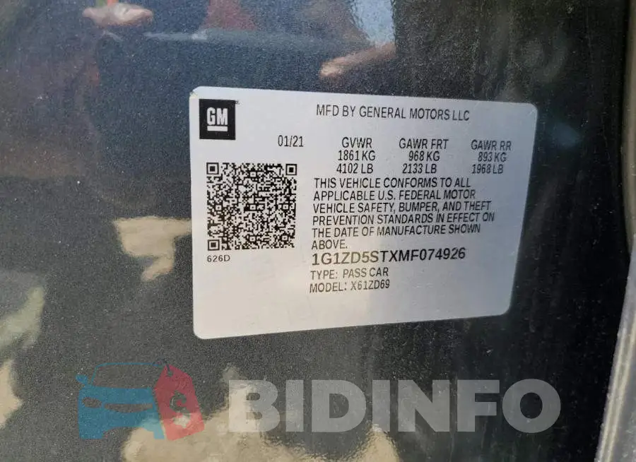 1G1ZD5STXMF074926 Photo# 12