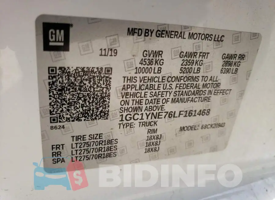 1GC1YNE76LF161468 Photo# 12