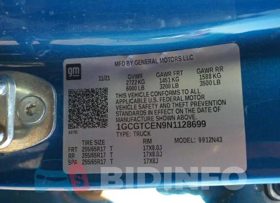 1GCGTCEN9N1128699 Photo# 12