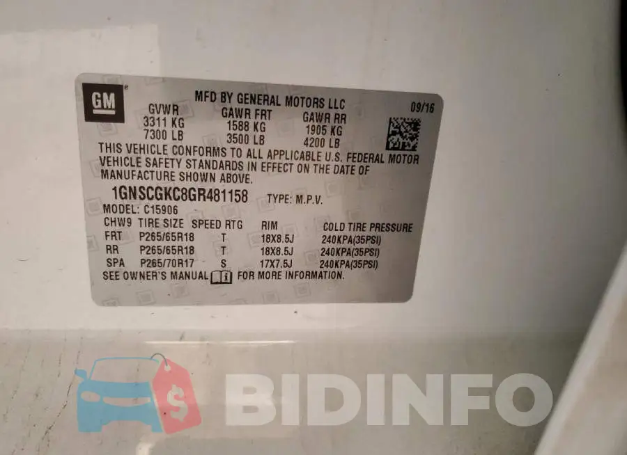 1GNSCGKC8GR481158 Photo# 13
