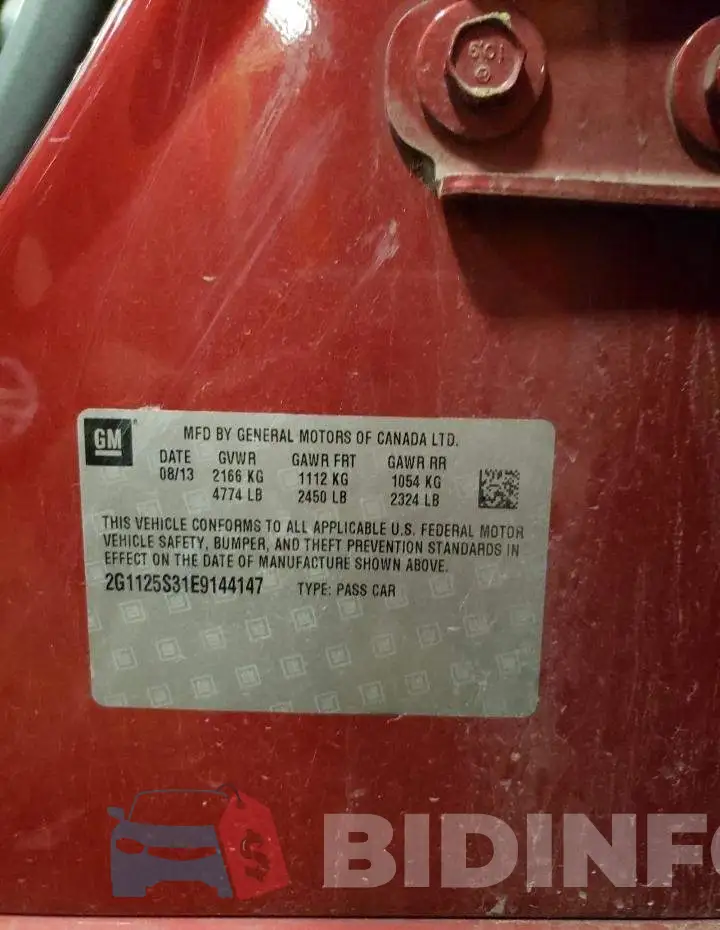 2G1125S31E9144147 Photo# 12