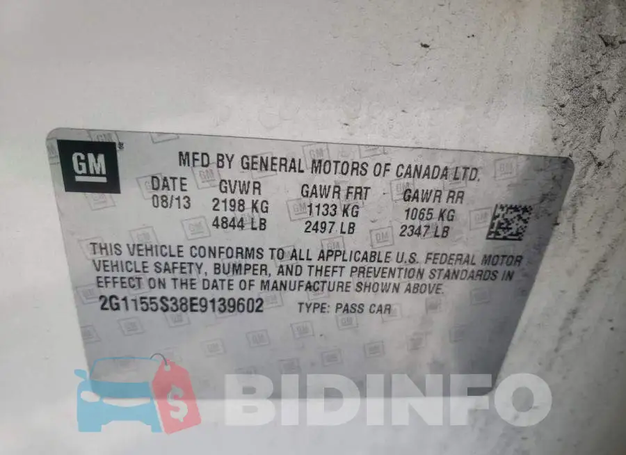 2G1155S38E9139602 Photo# 12