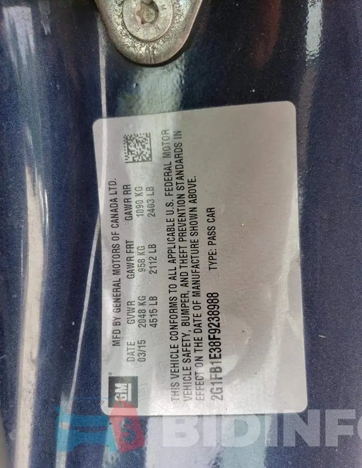 2G1FB1E38F9238988 Photo# 12