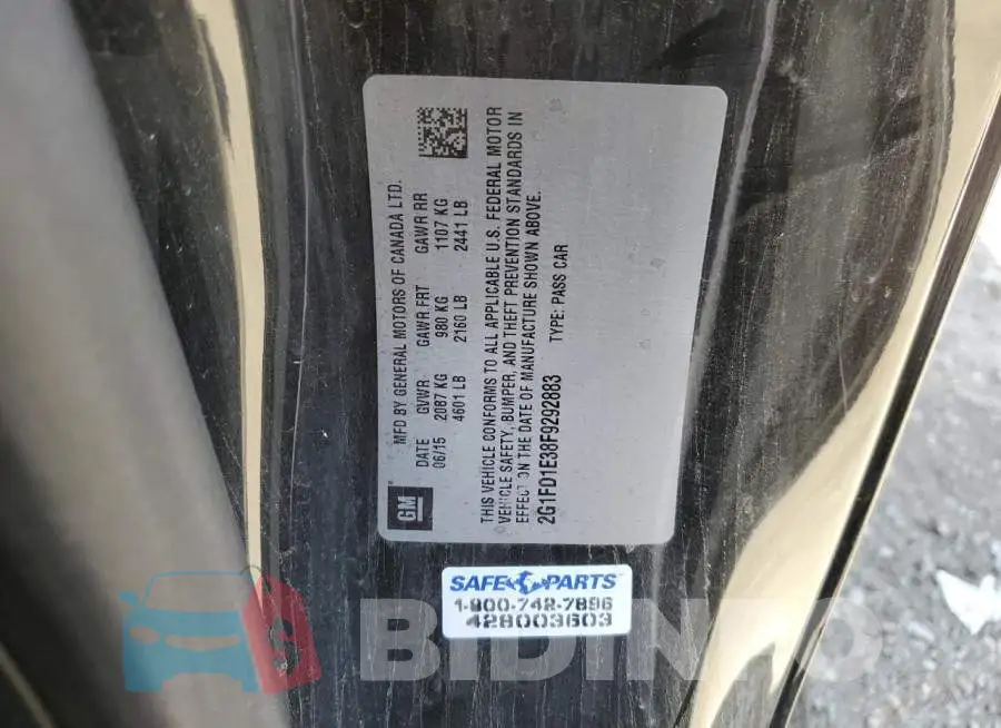 2G1FD1E38F9292883 Photo# 12