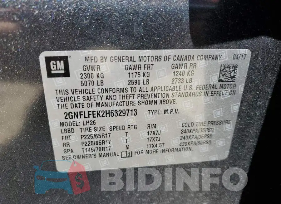 2GNFLFEK2H6329713 Photo# 13