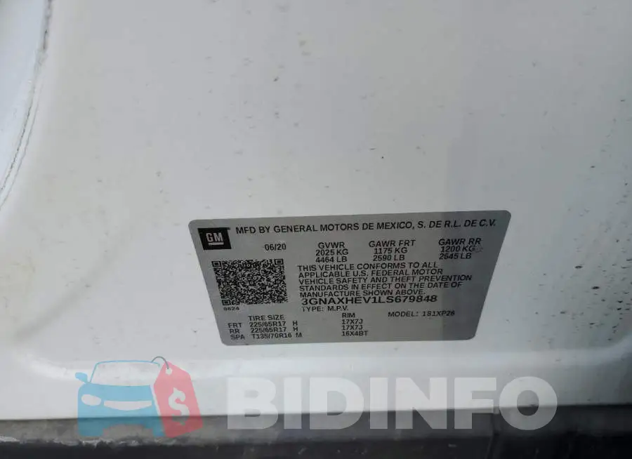 3GNAXHEV1LS679848 Photo# 13