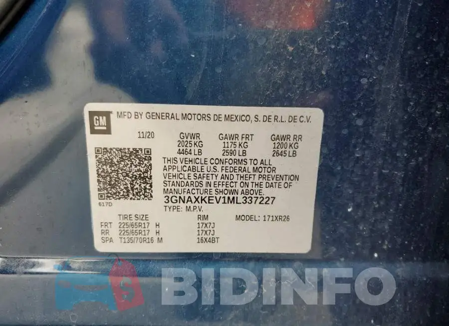 3GNAXKEV1ML337227 Photo# 13