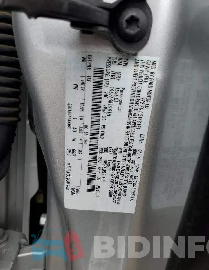 1FADP3E29GL369477 Photo# 12