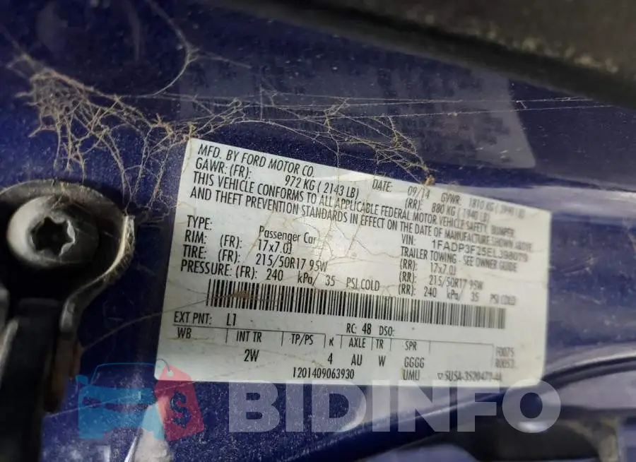 1FADP3F25EL398079 Photo# 12