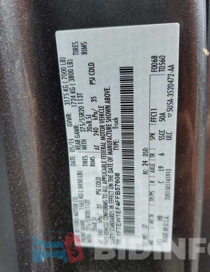 1FTEW1EF4FFB57608 Photo# 12