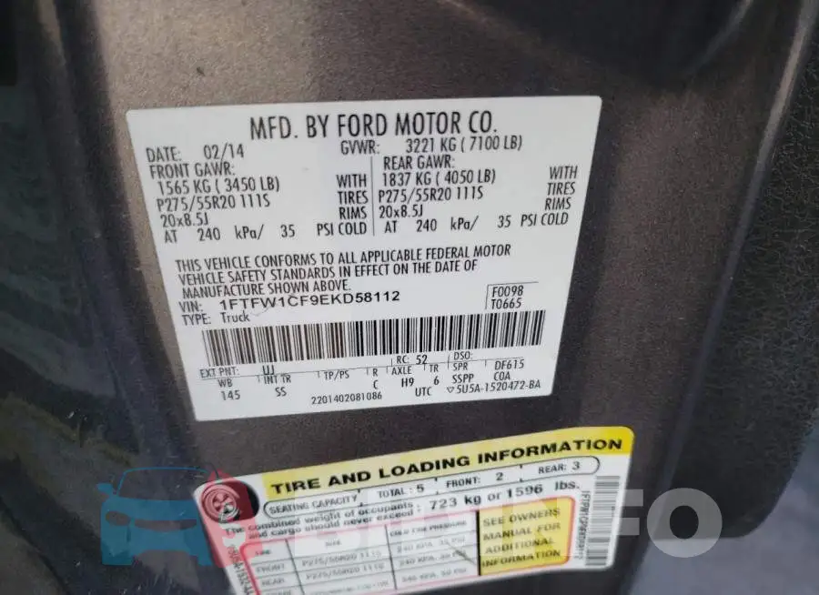 1FTFW1CF9EKD58112 Photo# 10