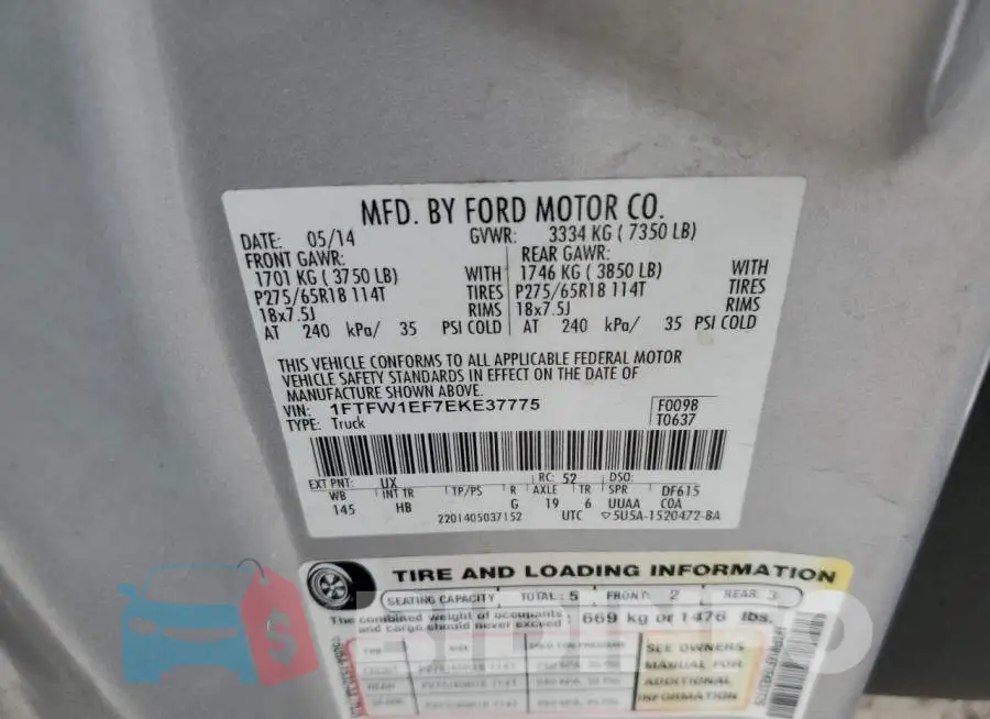 1FTFW1EF7EKE37775 Photo# 12