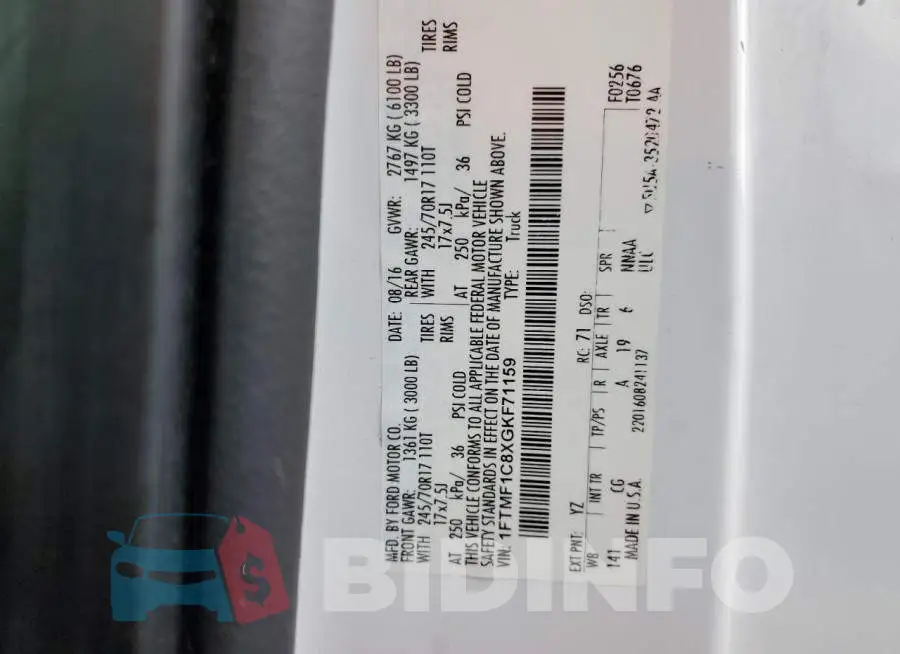 1FTMF1C8XGKF71159 Photo# 12