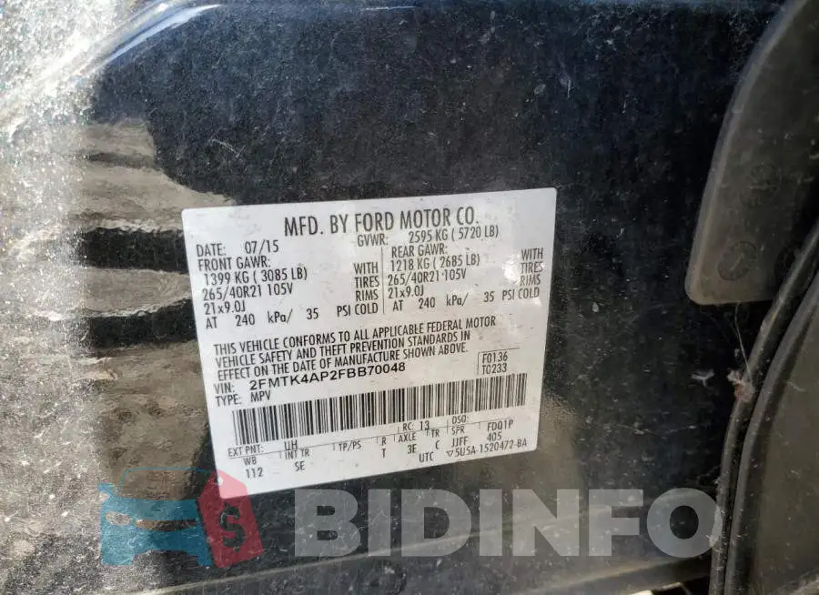2FMTK4AP2FBB70048 Photo# 14