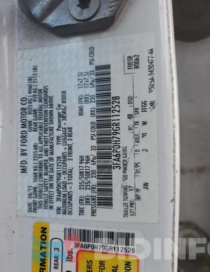 3FA6P0H79GR112528 Photo# 12