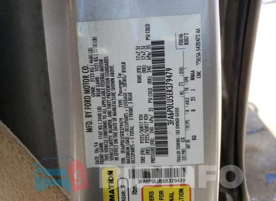 3FA6P0LU5ER379479 Photo# 12
