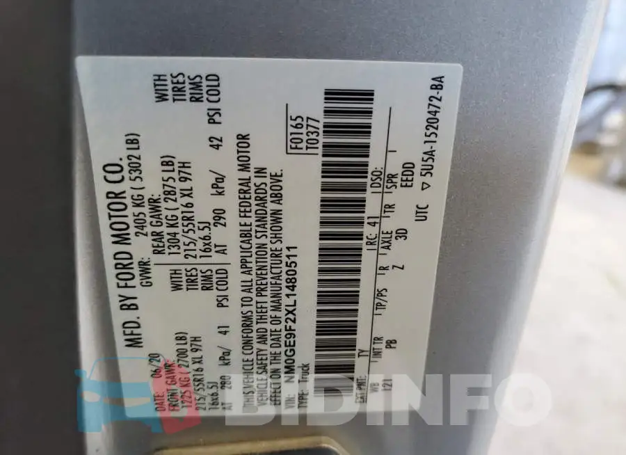 NM0GE9F2XL1480511 Photo# 13