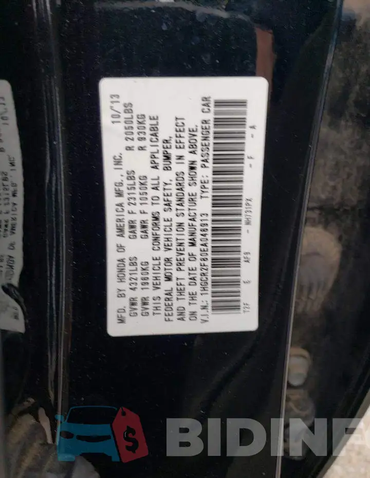 1HGCR2F80EA046913 Photo# 12