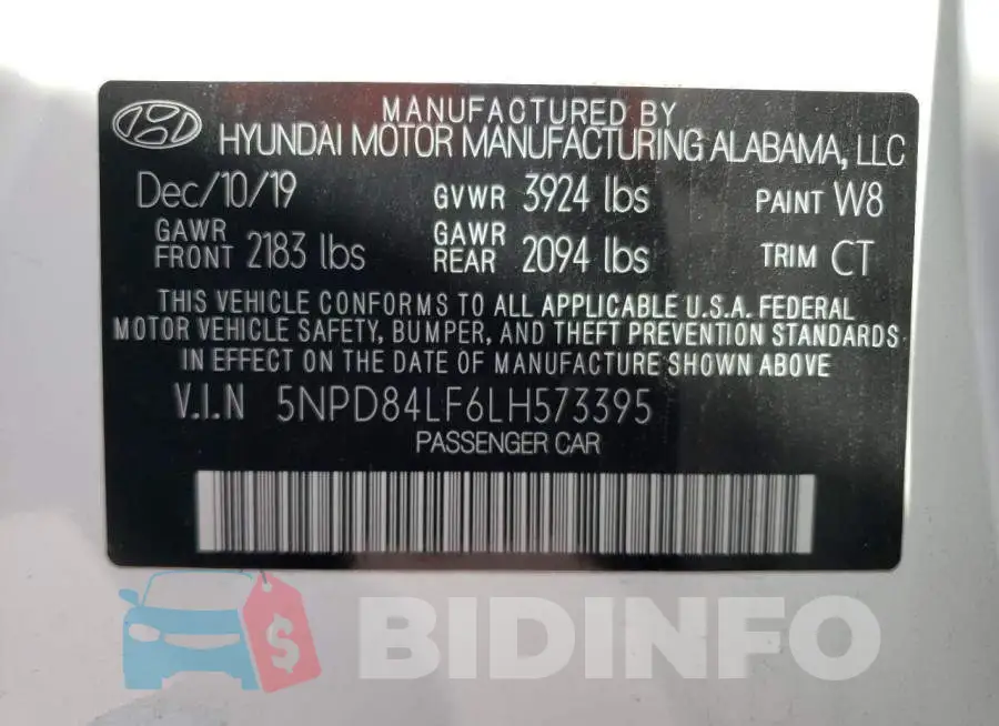 5NPD84LF6LH573395 Photo# 13