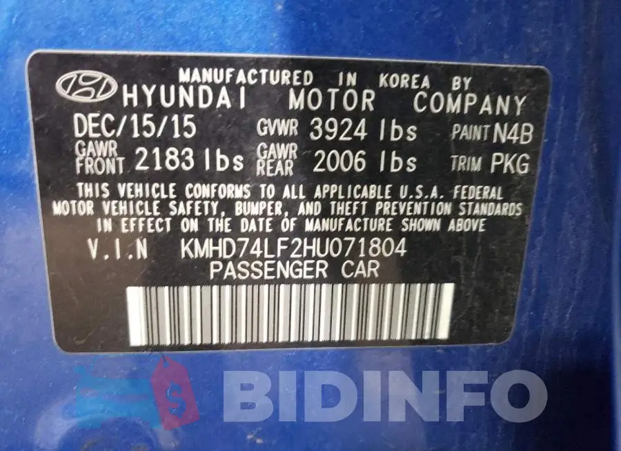 KMHD74LF2HU071804 Photo# 12