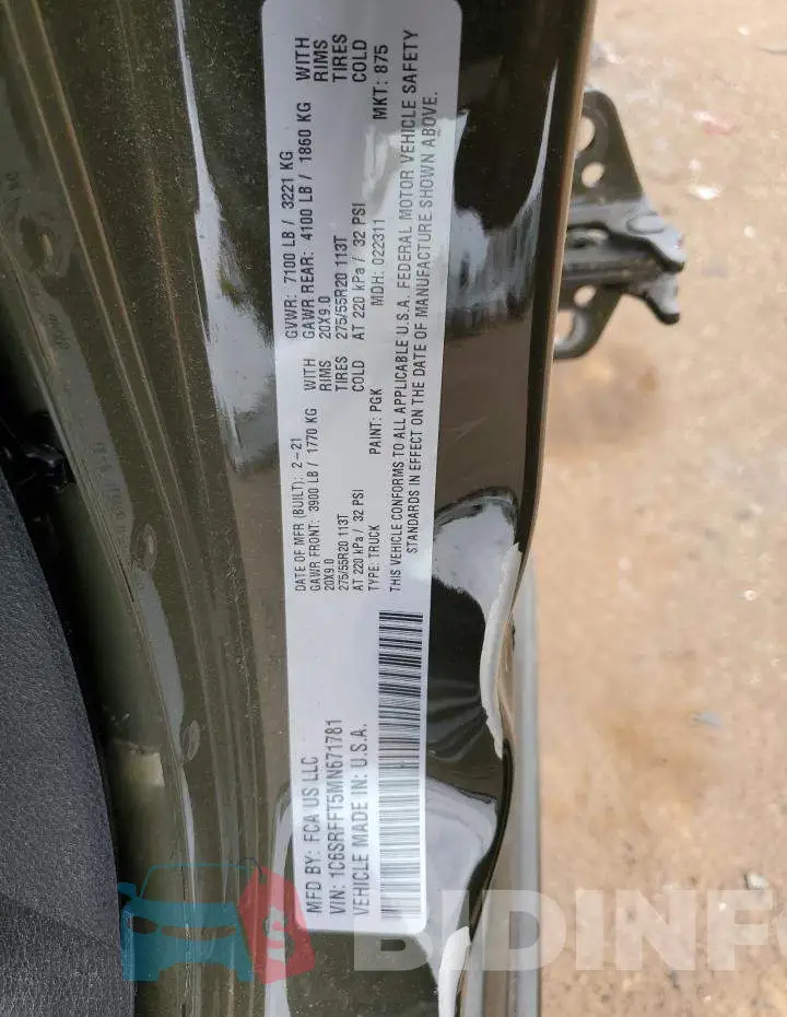 1C6SRFFT5MN671781 Photo# 13