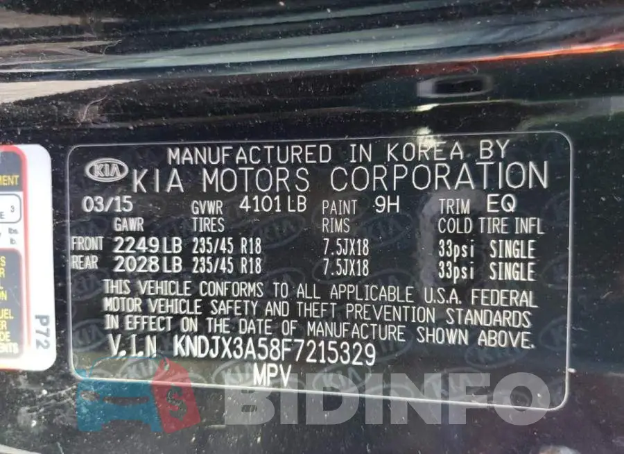 KNDJX3A58F7215329 Photo# 14