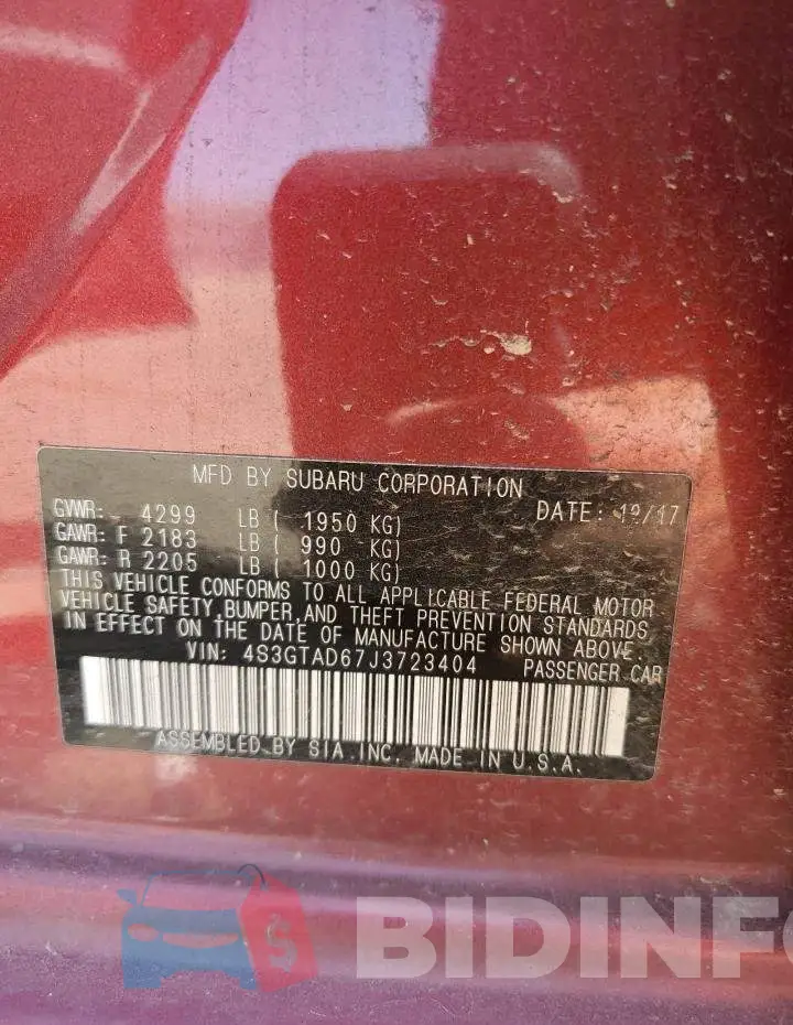 4S3GTAD67J3723404 Photo# 13