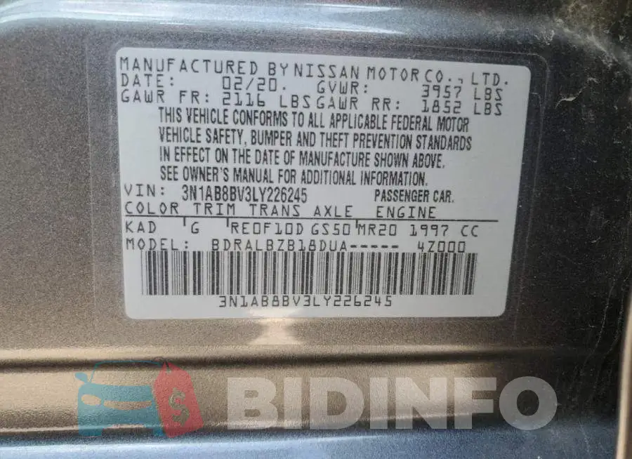 3N1AB8BV3LY226245 Photo# 12