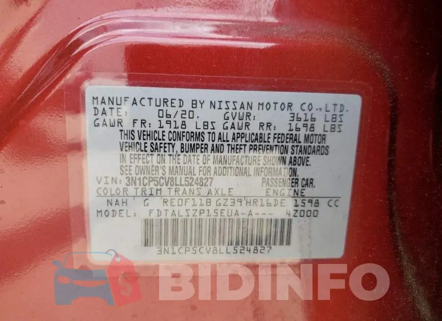 3N1CP5CV8LL524827 Photo# 13