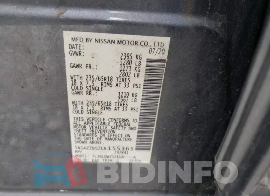 5N1AZ2BS2LN155365 Photo# 13