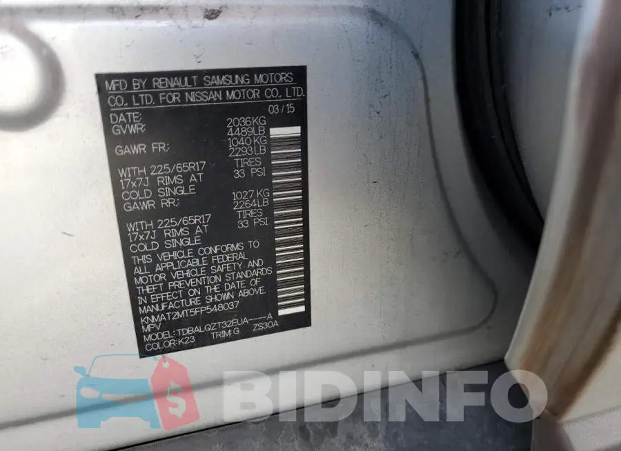 KNMAT2MT5FP548037 Photo# 12