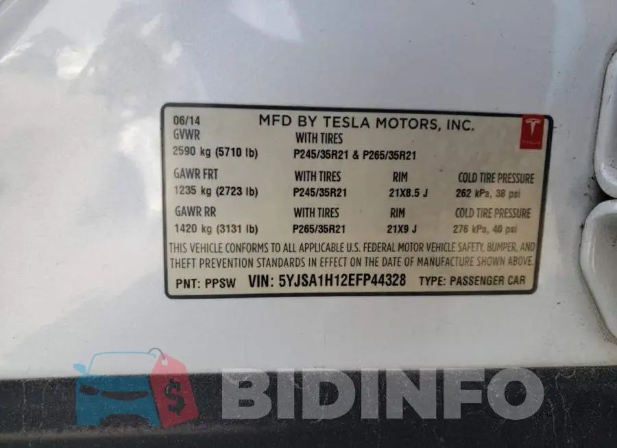 5YJSA1H12EFP44328 Photo# 13