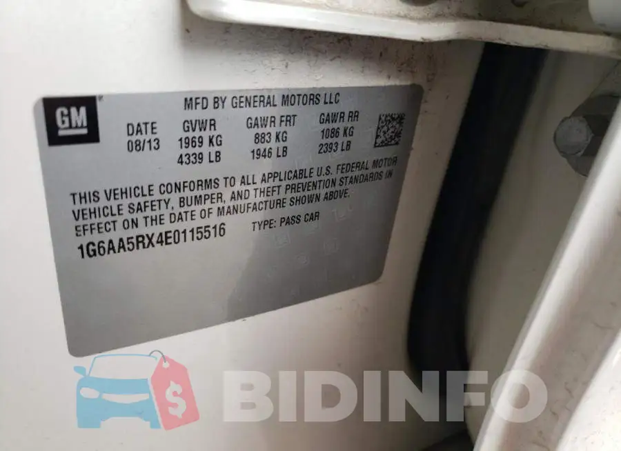 1G6AA5RX4E0115516 Photo# 12