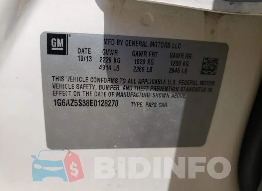 1G6AZ5S38E0128270 Photo# 13