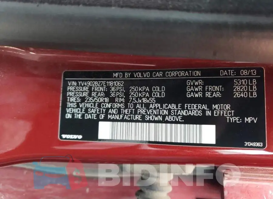 YV4902BZ7E1181062 Photo# 12