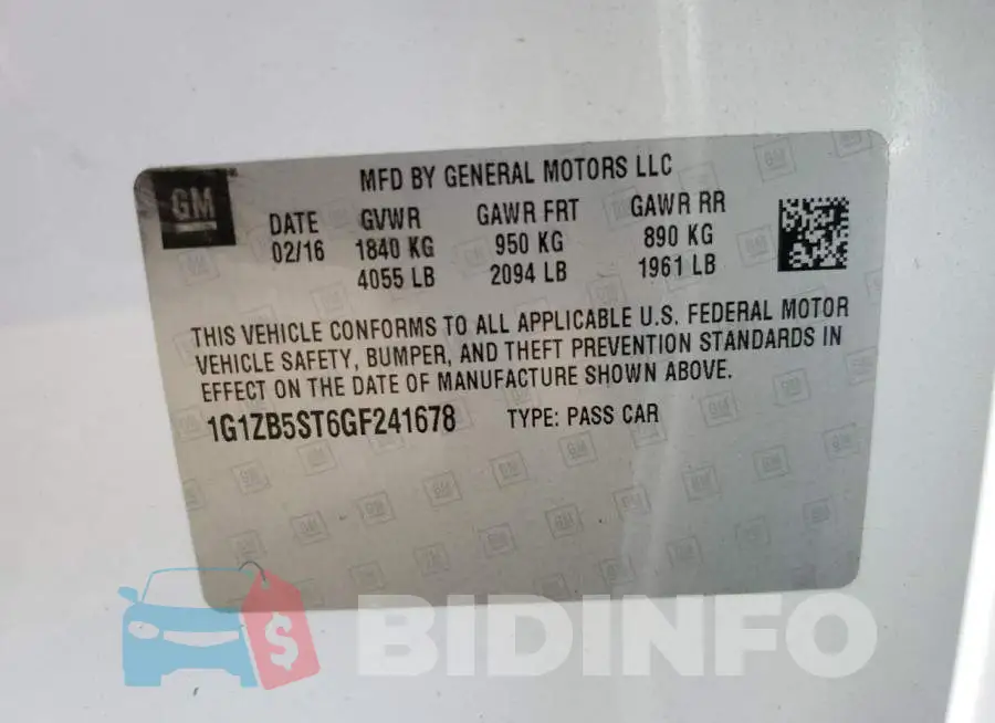 1G1ZB5ST6GF241678 Photo# 12