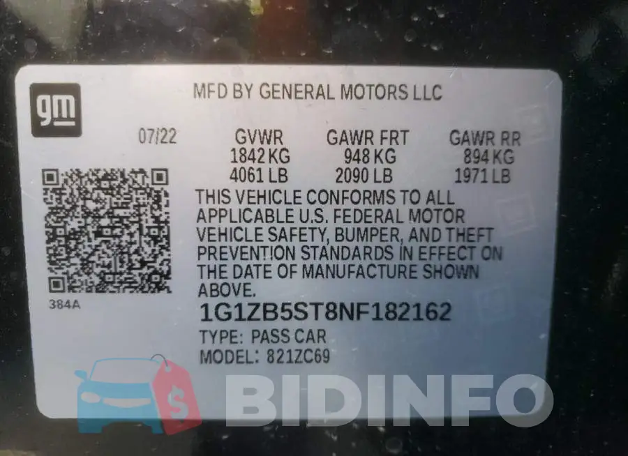1G1ZB5ST8NF182162 Photo# 12
