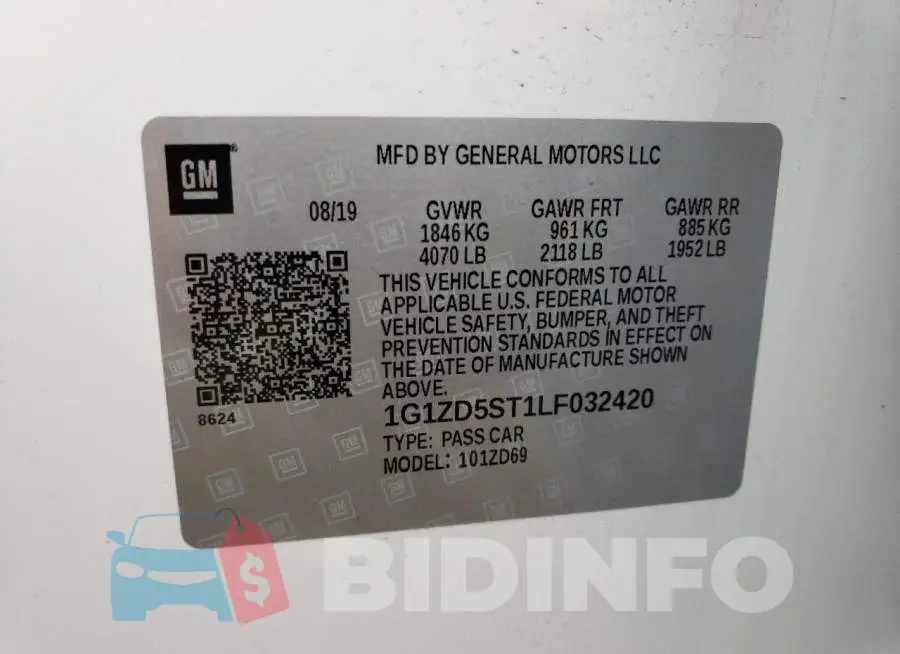 1G1ZD5ST1LF032420 Photo# 12