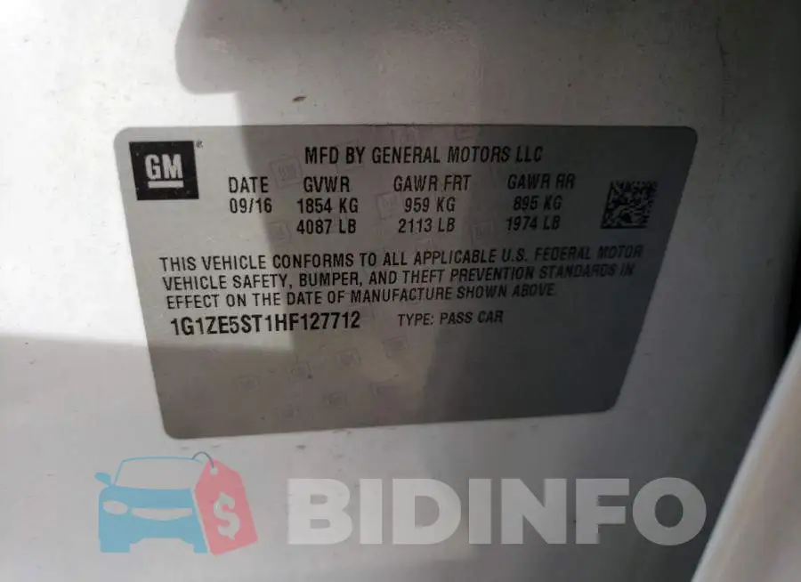 1G1ZE5ST1HF127712 Photo# 13