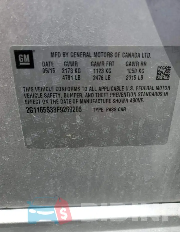 2G1165S33F9269205 Photo# 12