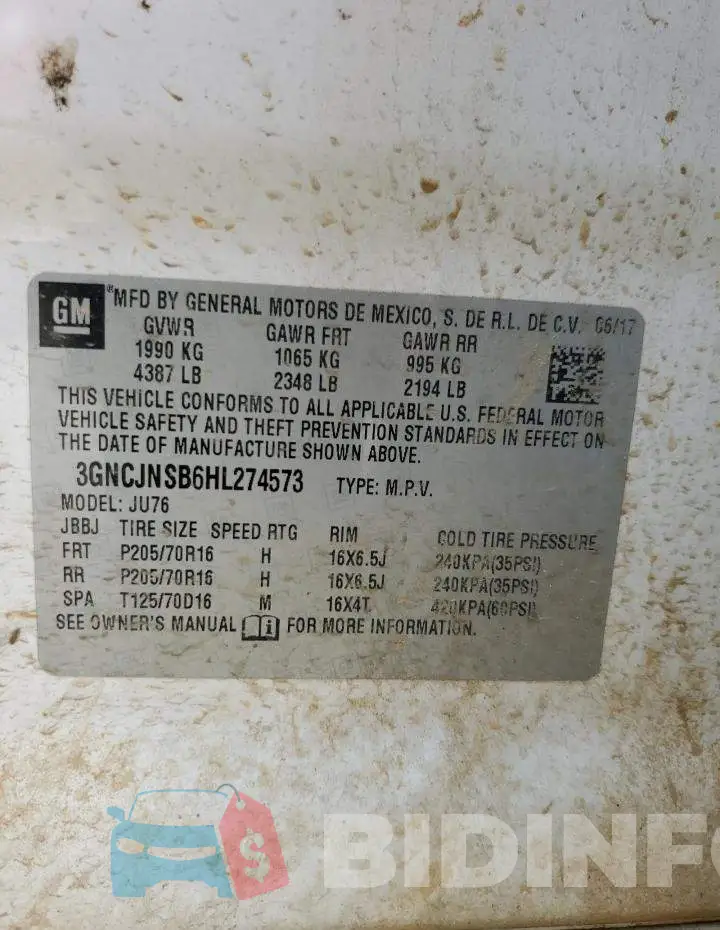 3GNCJNSB6HL274573 Photo# 14