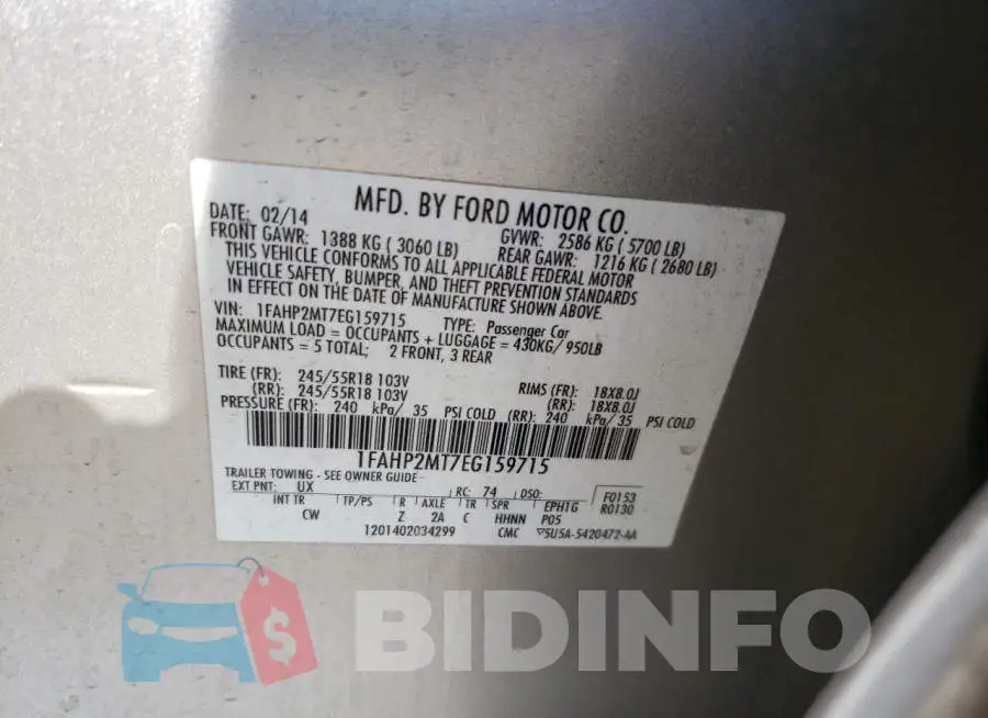 1FAHP2MT7EG159715 Photo# 10