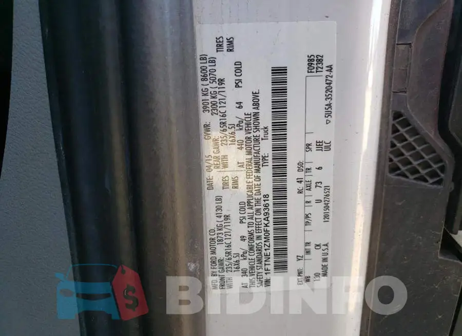 1FTNE1ZM0FKA93618 Photo# 12