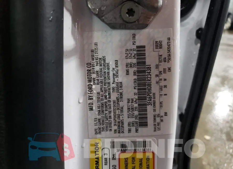 3FA6P0HD8ER234381 Photo# 13