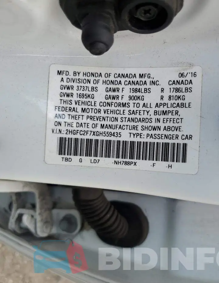 2HGFC2F7XGH559435 Photo# 12