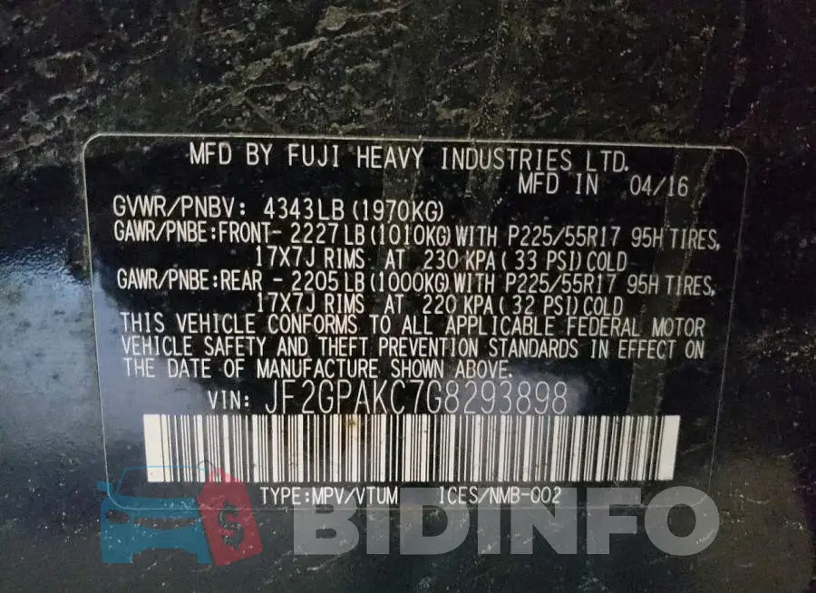 JF2GPAKC7G8293898 Photo# 12