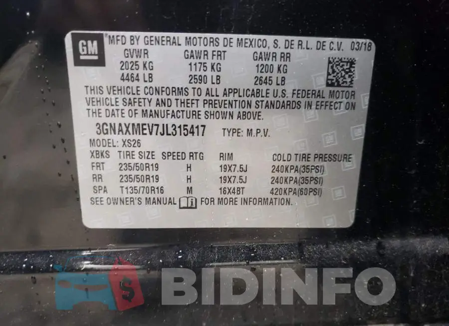 3GNAXMEV7JL315417 Photo# 10
