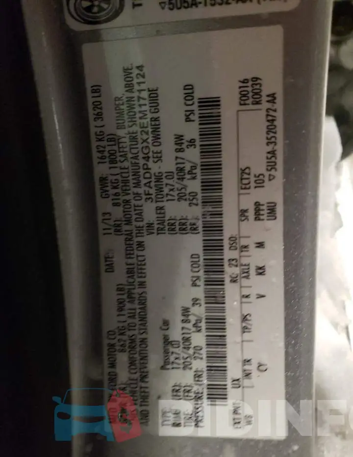 3FADP4GX2EM171124 Photo# 12