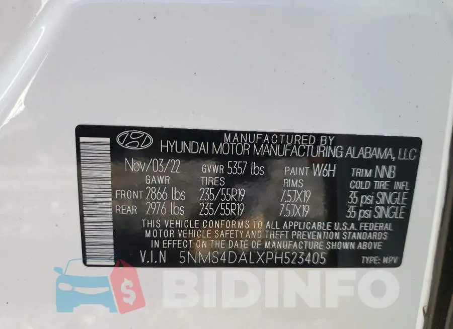 5NMS4DALXPH523405 Photo# 14