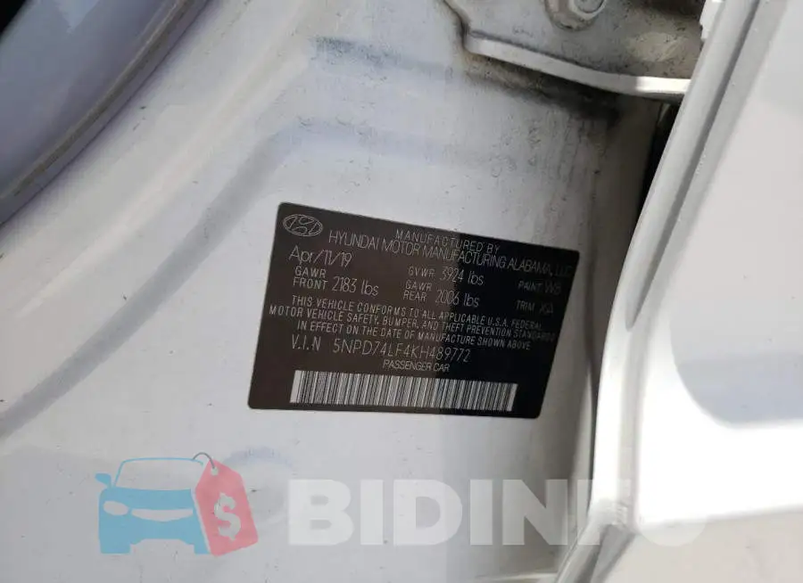 5NPD74LF4KH489772 Photo# 13